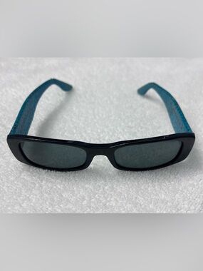 Vintage Roberto Cavalli Teal Snakeskin Sunglasses Made in Italy